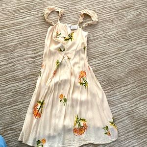 Flynn sky cream floral dress